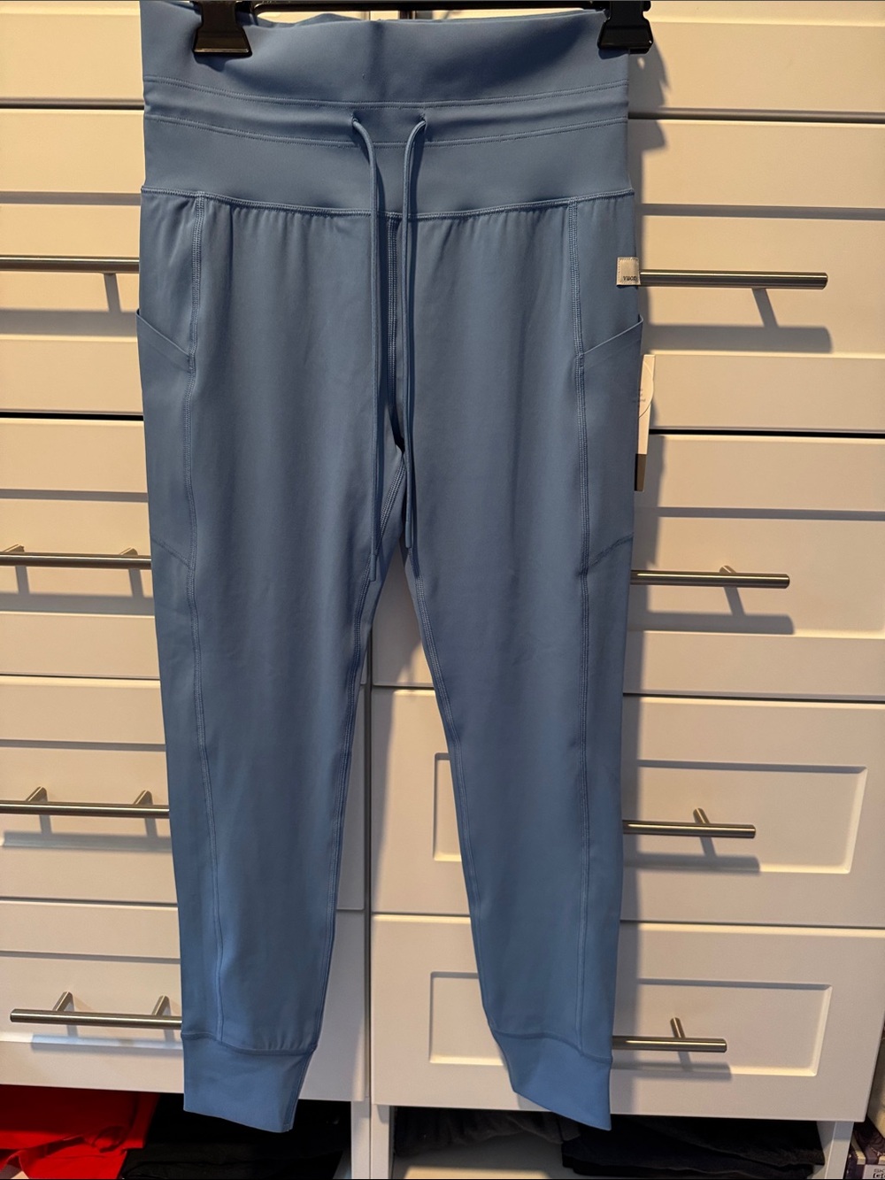 Vuori Periwinkle High-Rise Performance Leggings with Drawstring - Picture 3 of 9